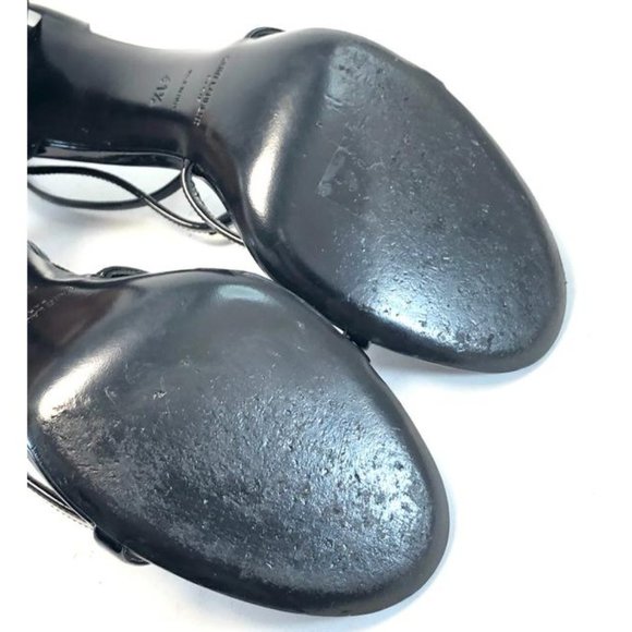 SAINT LAURENT Cassandre Leather Sandals Size Eu:41.5 - Picture 6 of 11